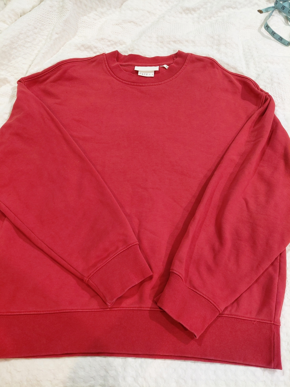 H&M Men's Coral Red Crewneck Sweatshirt